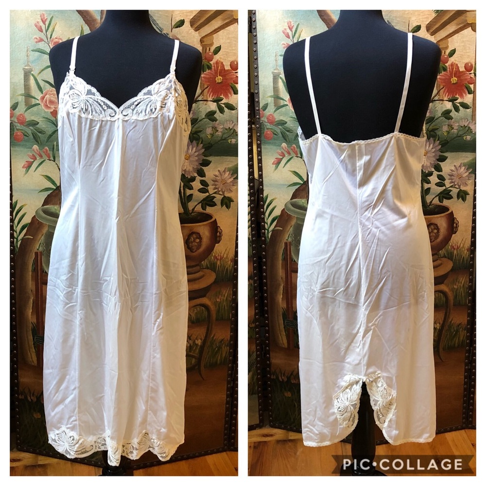 Vintage Nightgown Slip Delicate Lace